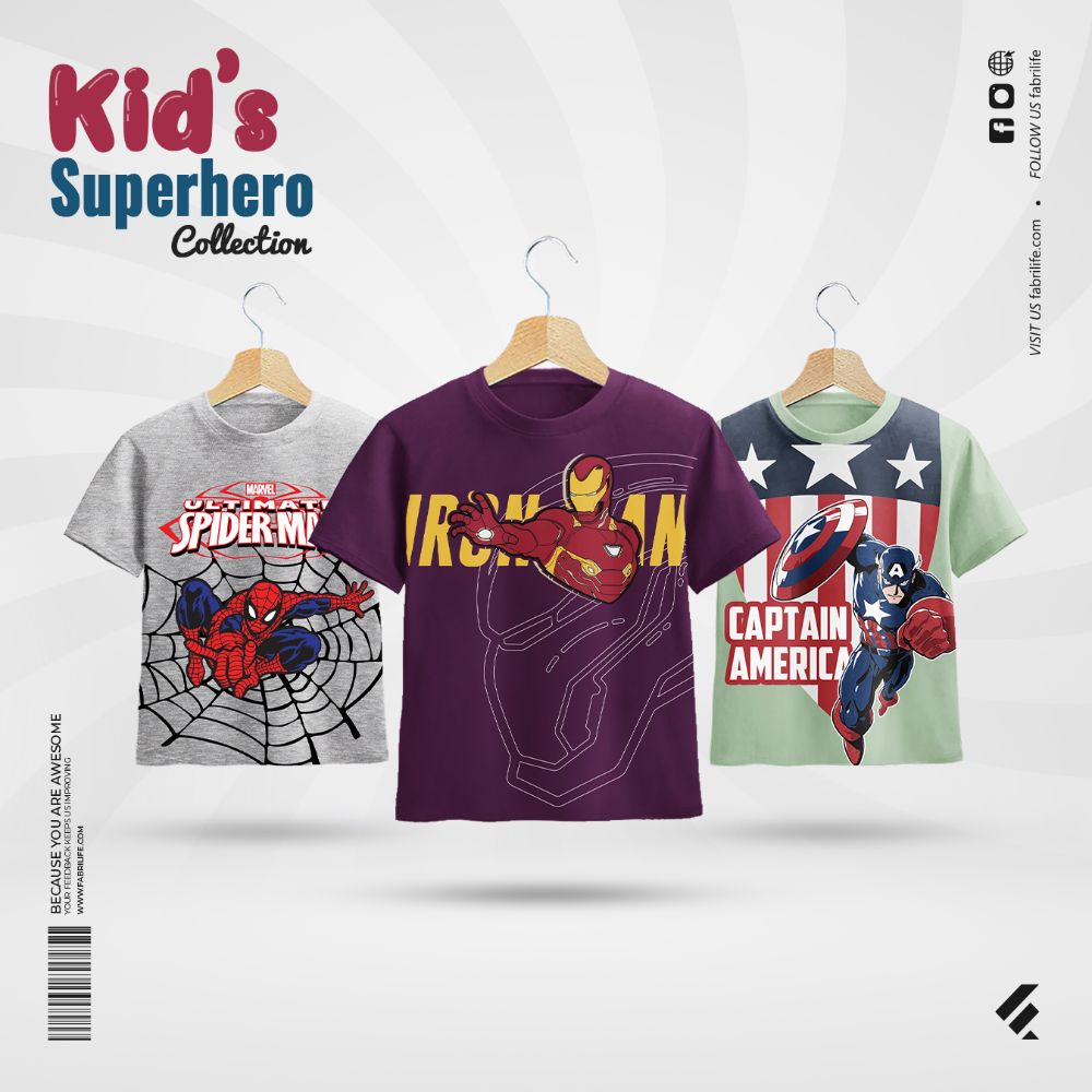 Kids Premium T-Shirt - Spiderman, Ironman, Captain America