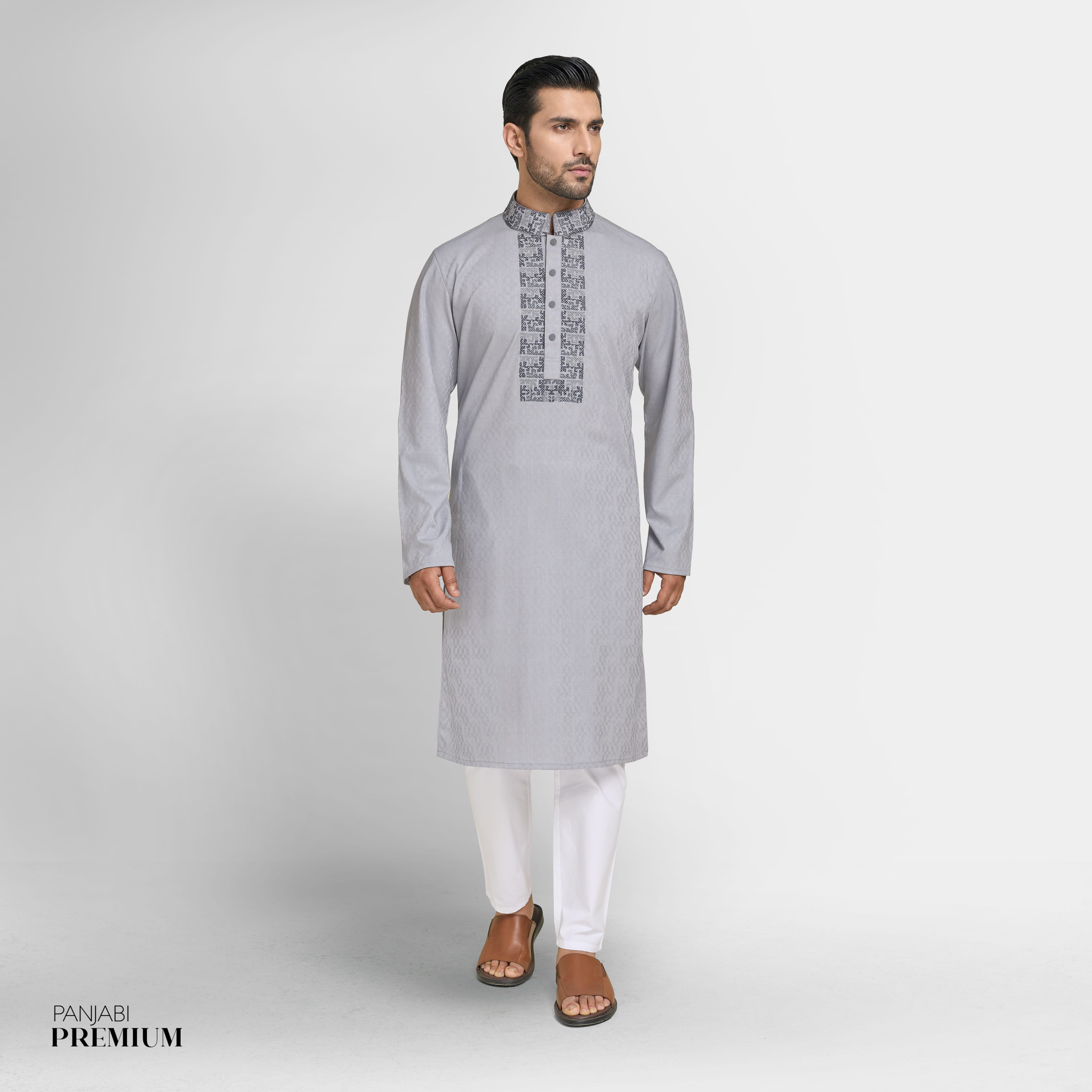 Mens Premium Panjabi - Aswad