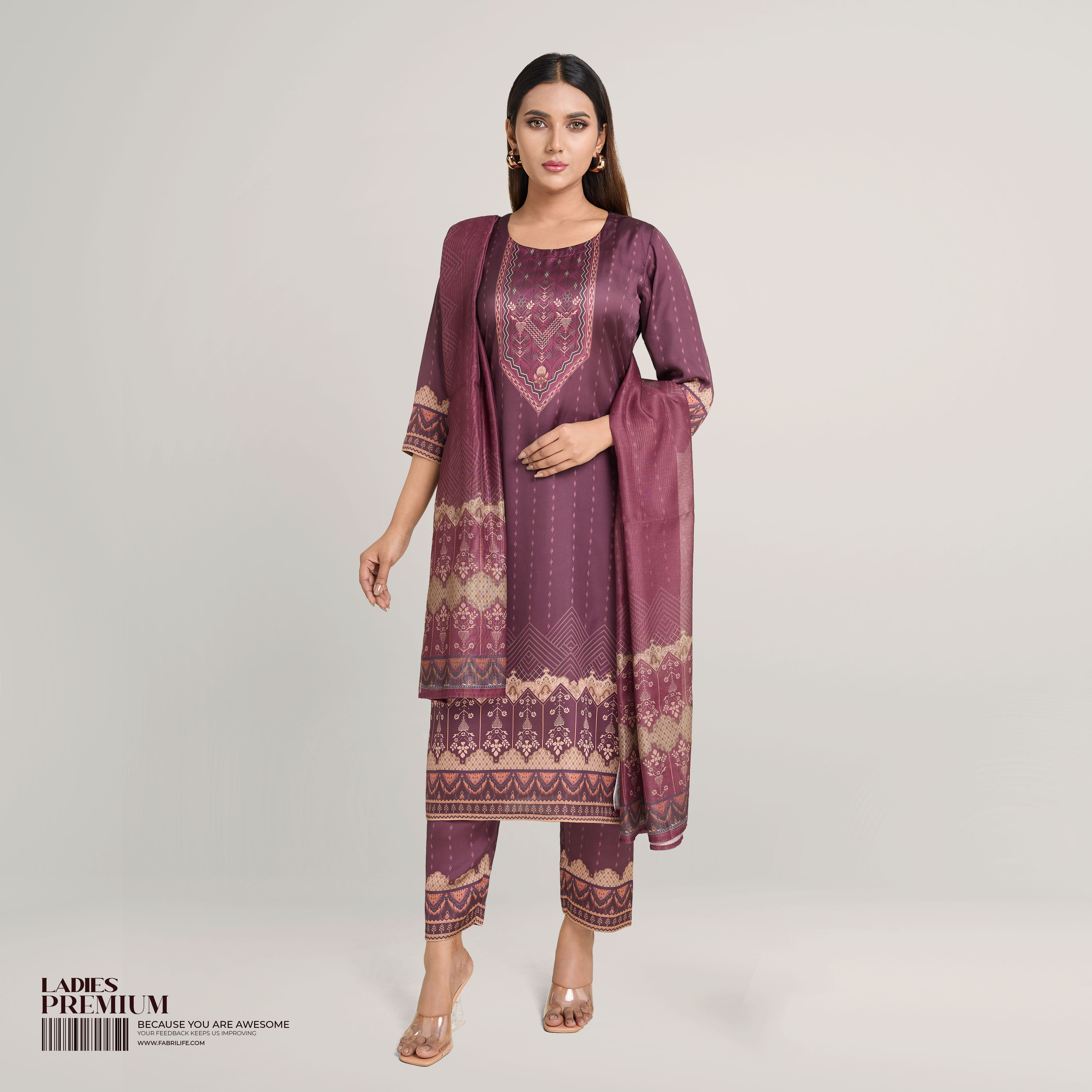 Womens Premium Salwar Kameez [3pcs] - Embrena