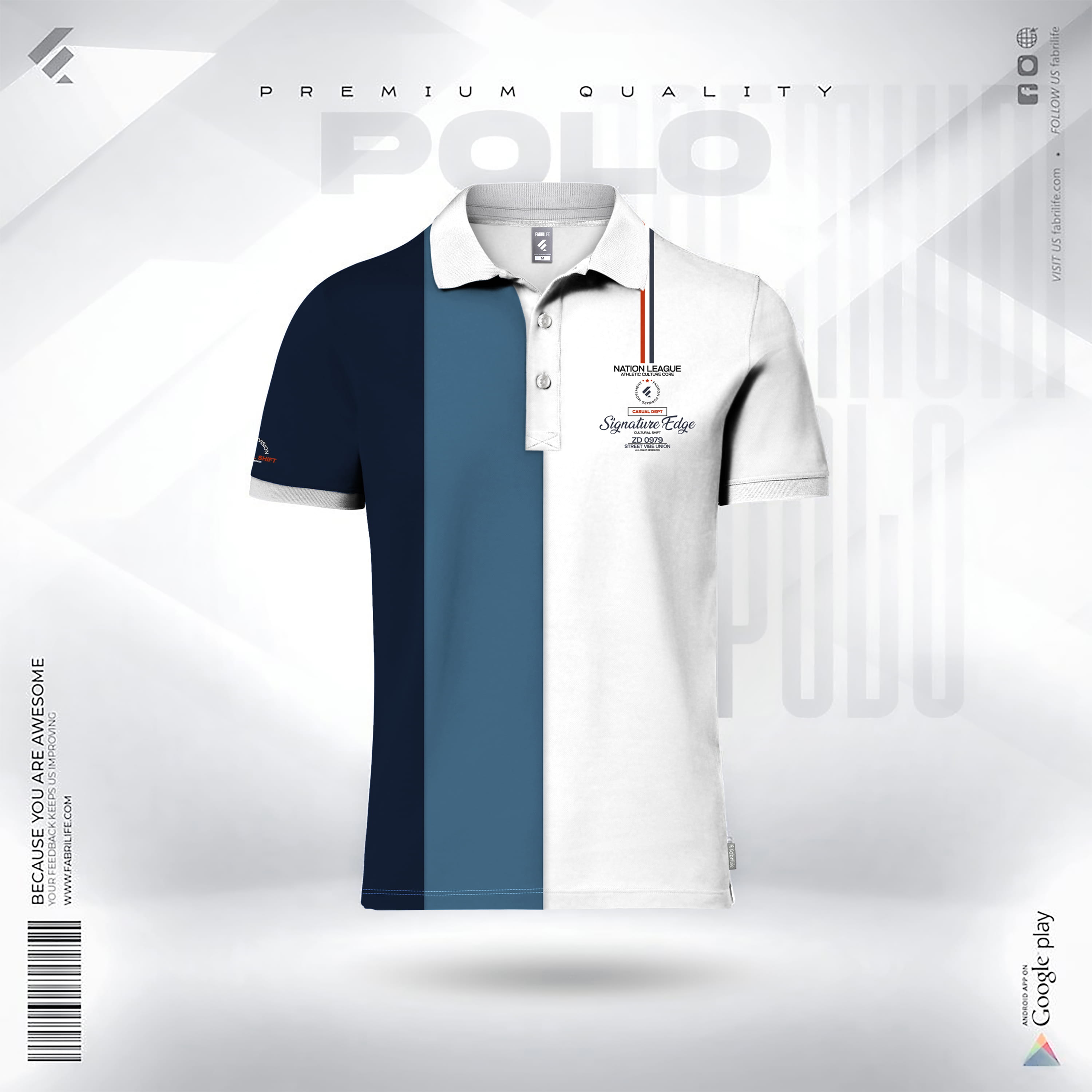 Premium Designer Edition Double PK Cotton Polo - Nation league