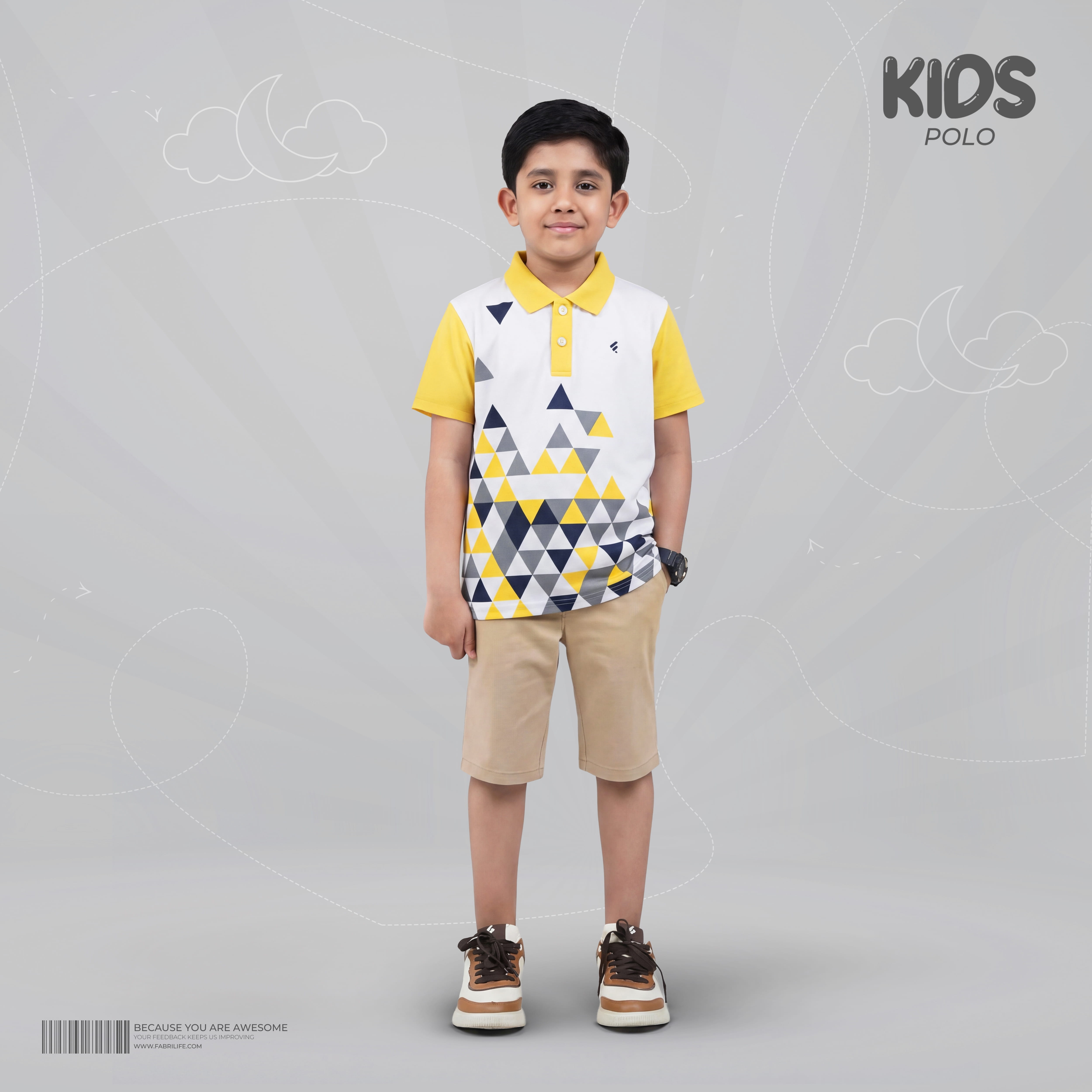 Kid's Premium Polo - Triangle