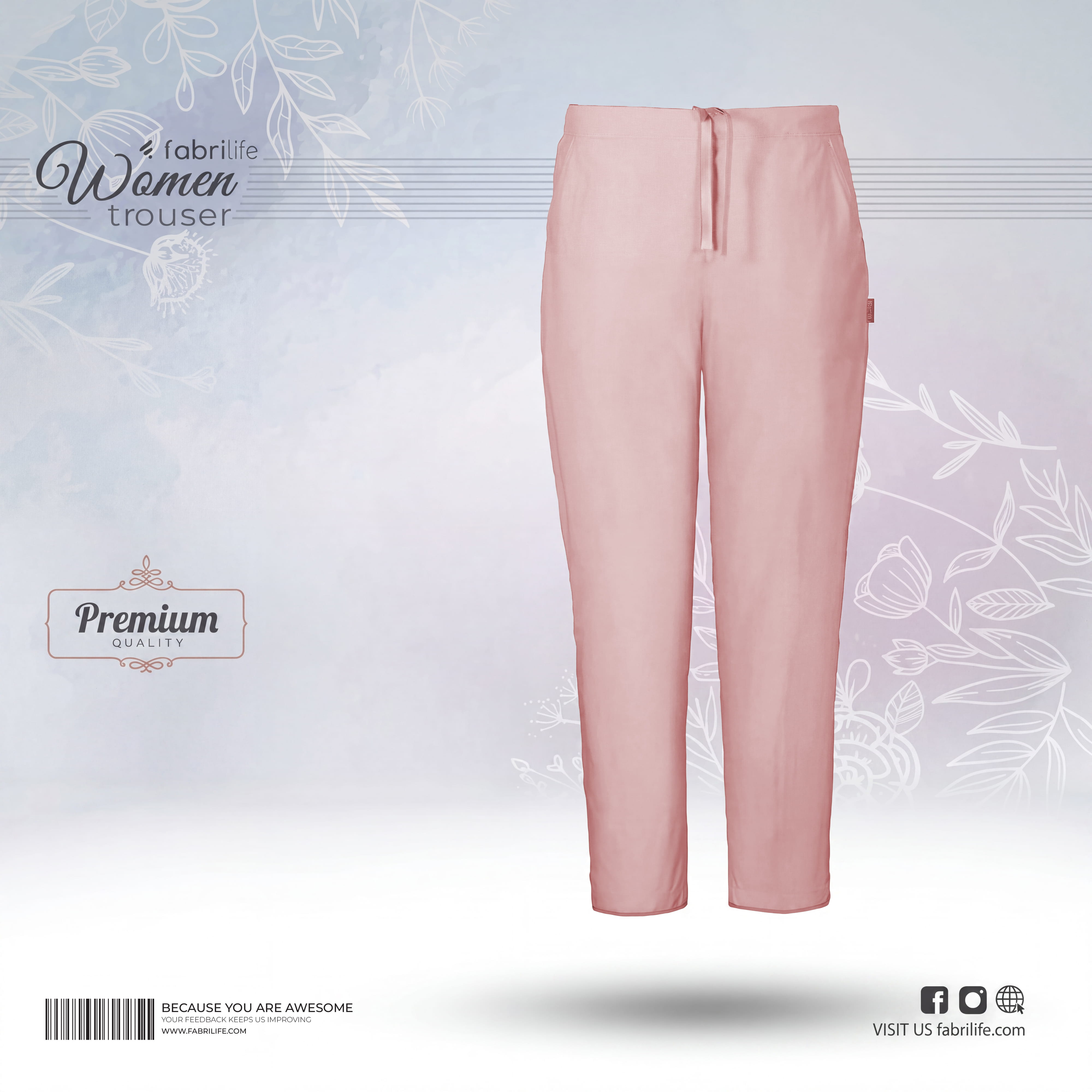 Woman Premium Trouser - Light Pink