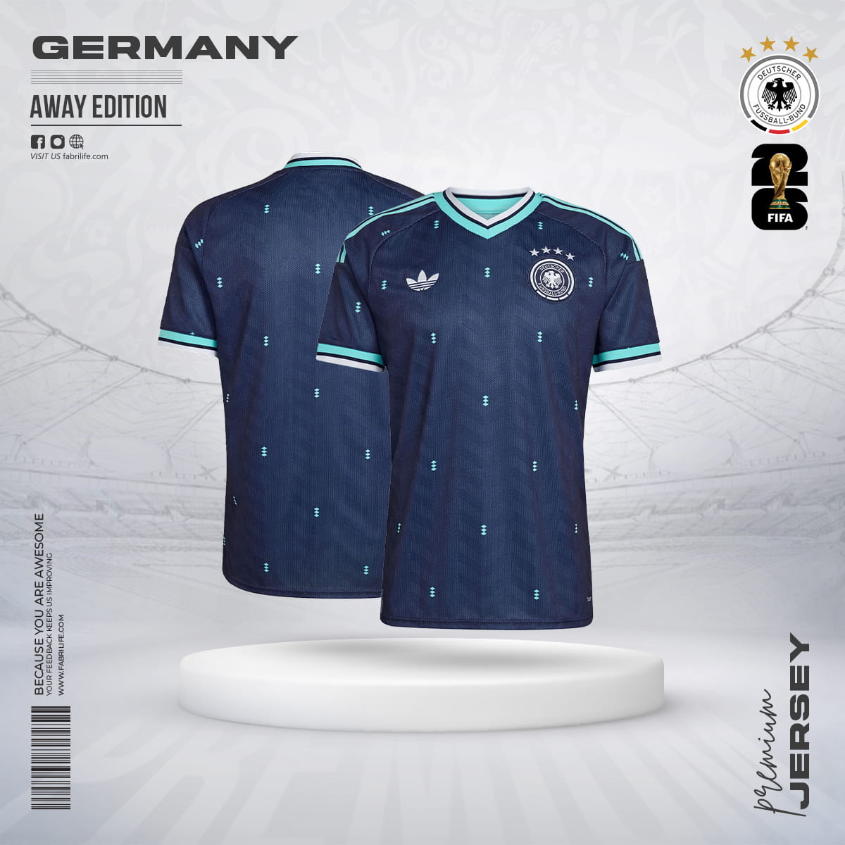 Germany 2026 World Cup Away Jersey - Player Edition