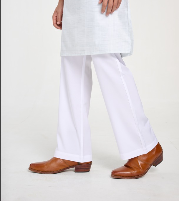 Mens Premium Bootcut Pajama  - White