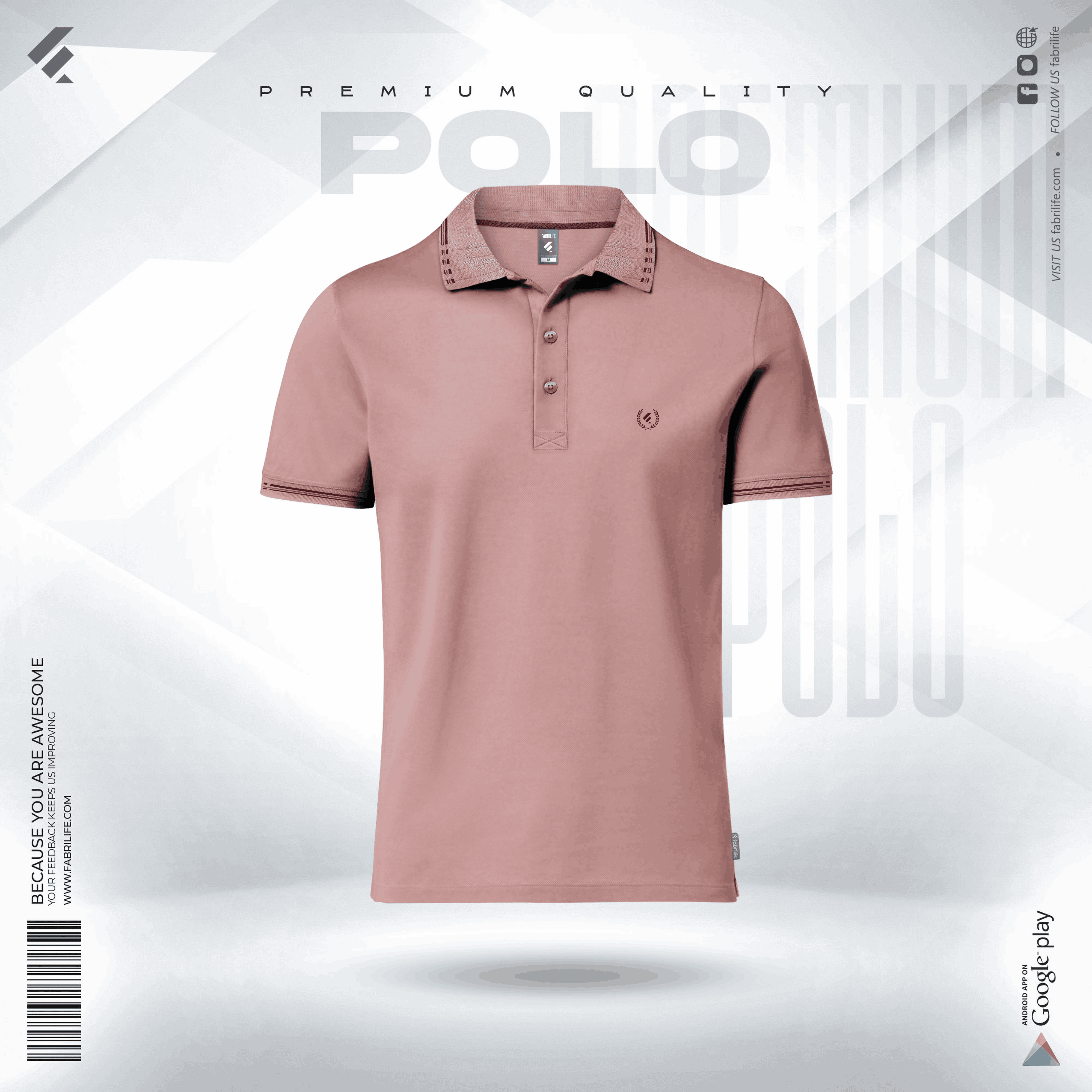 Mens Premium Platinum Polo - Vantage