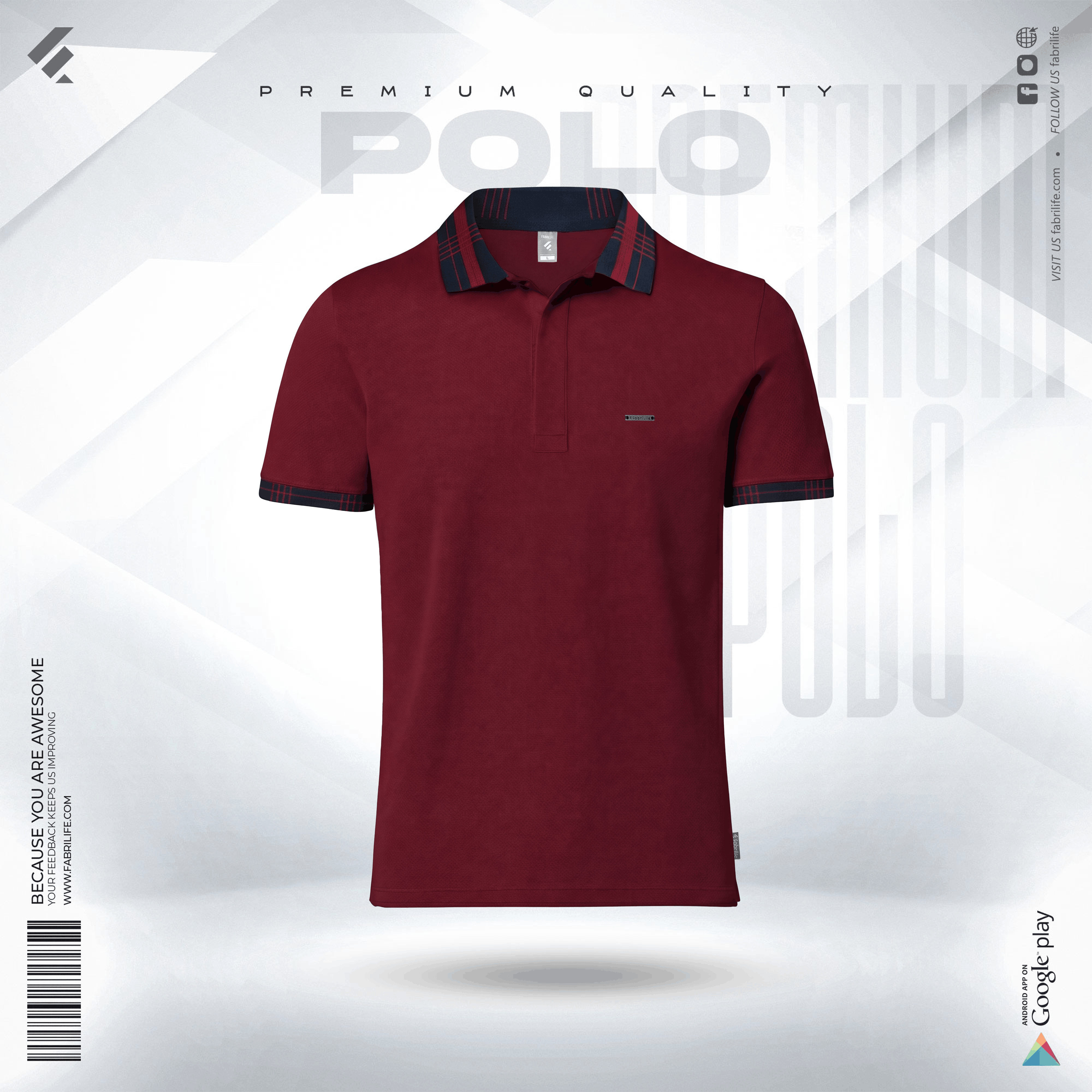 Mens Premium Platinum Polo - Dynasty