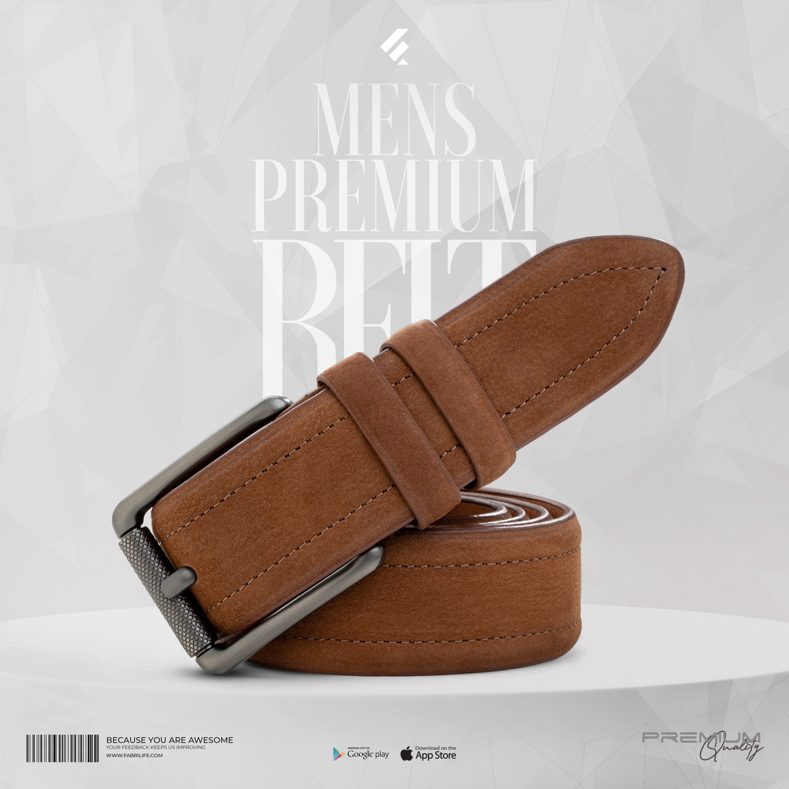 Mens Premium Leather Belt- Alliance