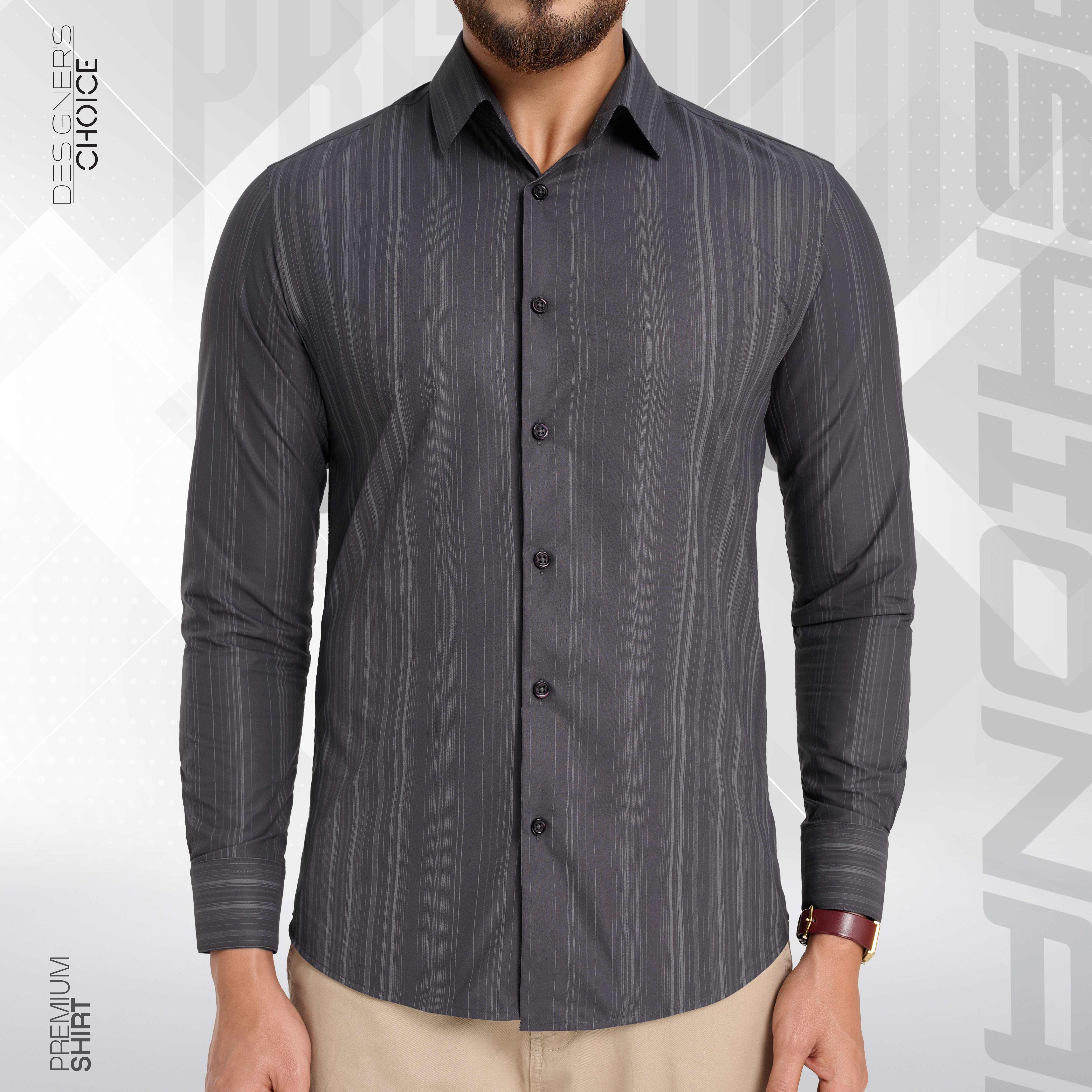 Mens Premium Casual Shirt - Pinstripe