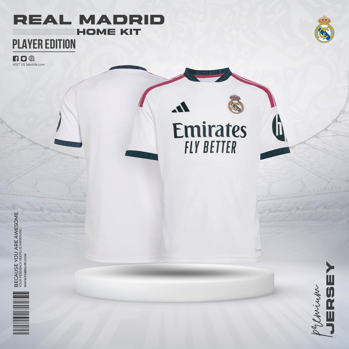 Real Madrid 26/27 Home Jersey - Player Edition