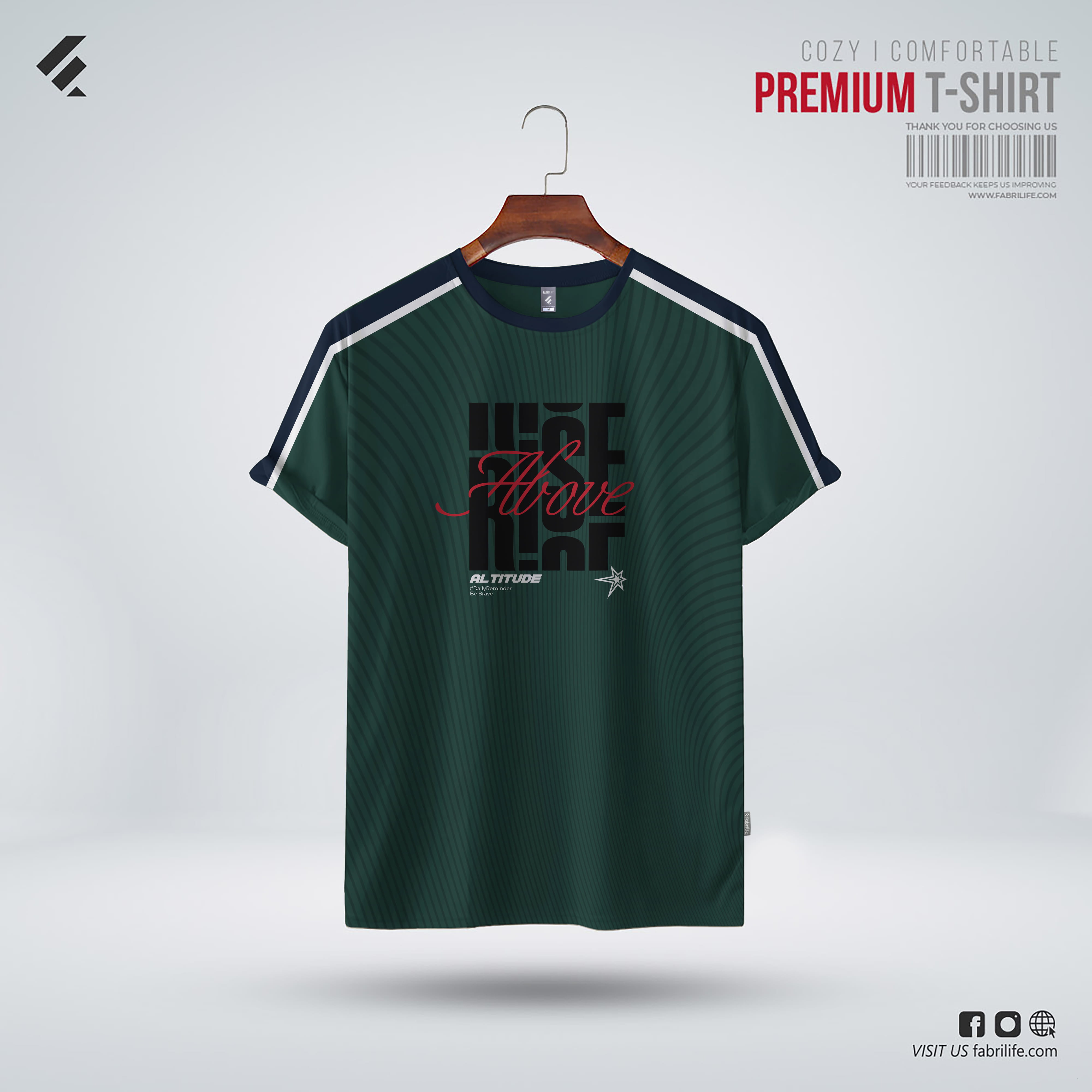 Mens Premium T-Shirt -Rise High