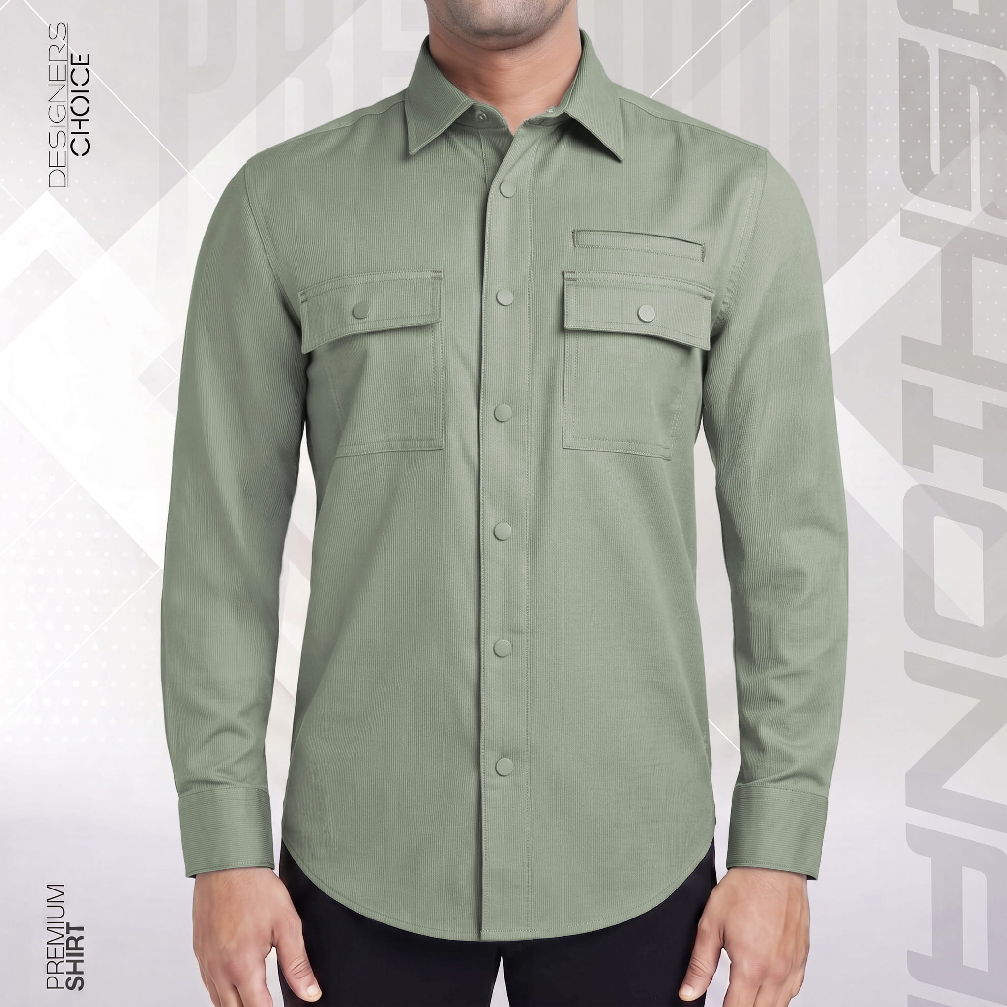 Mens Premium Casual Shirt - Dune Grey